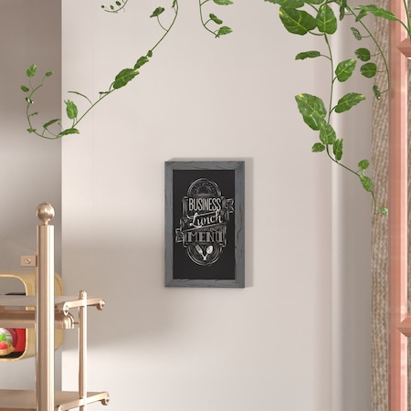 Flash Furniture 11 x 17 Rustic Gray Magnetic Hanging Chalkboard HGWA-GDIS-CRE8-962315-GG